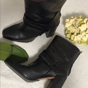 Black Leather Women's Boots